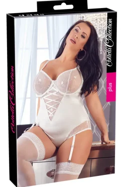 Cottelli Collection Cottelli Curves White Suspender Body (L)