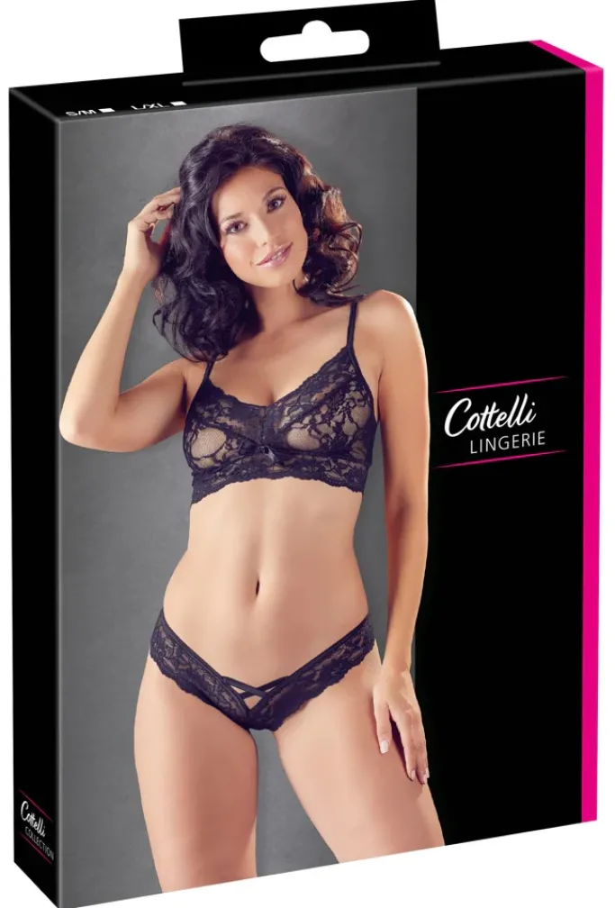Cottelli Collection Cottelli Lingerie Black Lingerie Set