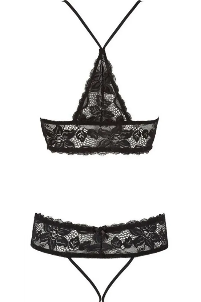 Cottelli Collection Cottelli Lingerie Black Set (M, L)
