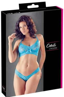 Cottelli Collection Cottelli Lingerie Blue Lingerie Set (L/XL)
