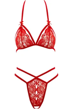 Cottelli Collection Cottelli Lingerie Lace Set Red