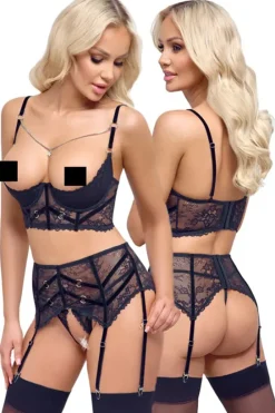 Cottelli Collection Cottelli Lingerie Longline Shelf Bra Set
