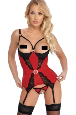 Cottelli Collection Cottelli Lingerie Red Cami Suspender