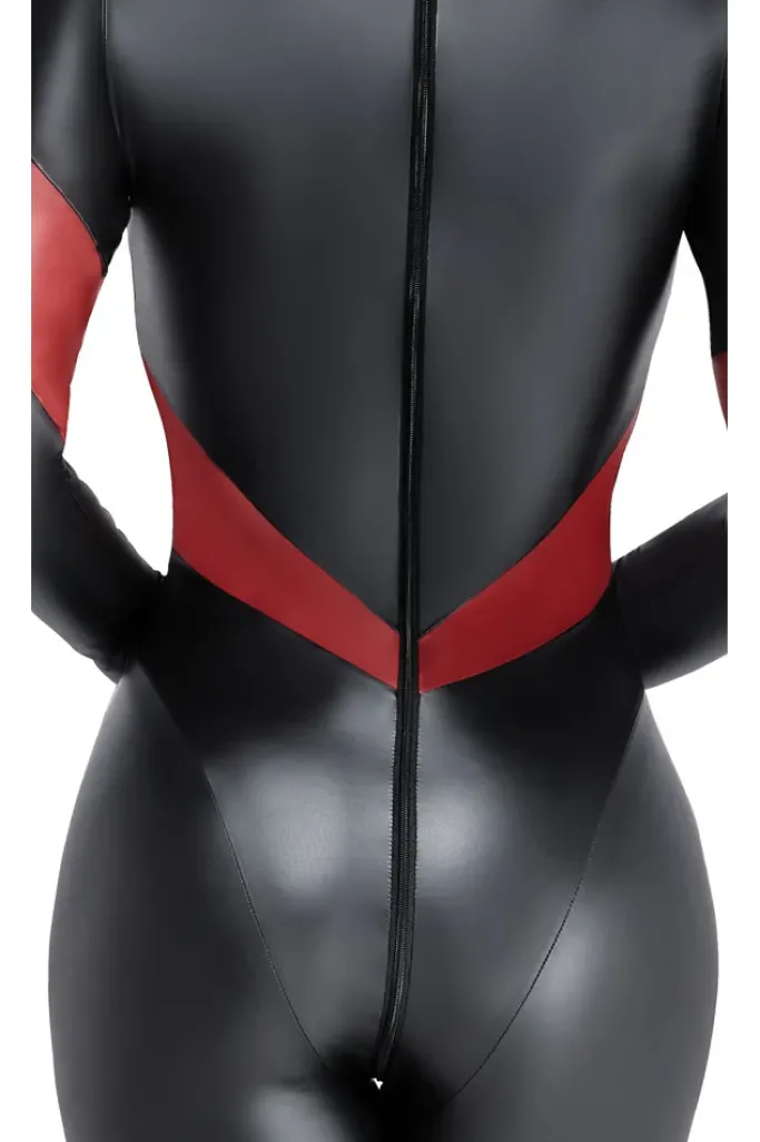 Cottelli Collection Cottelli Party Black Red Jumpsuit