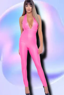 Cottelli Collection Cottelli Party Pink Jumpsuit
