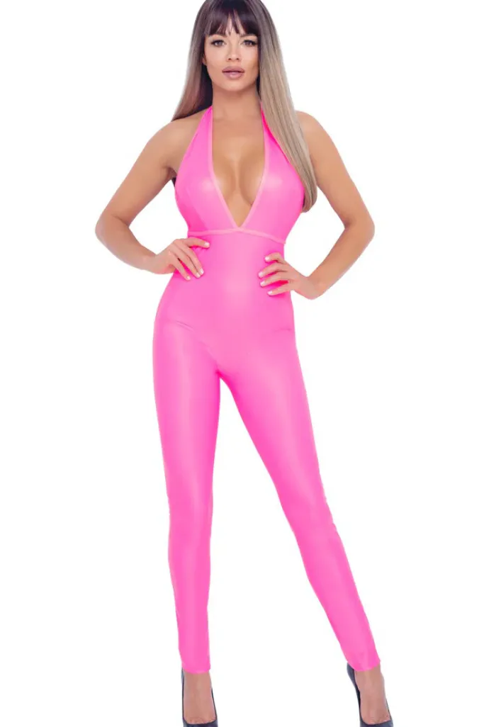Cottelli Collection Cottelli Party Pink Jumpsuit