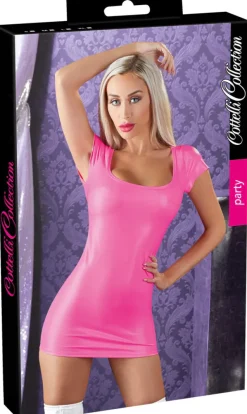 Cottelli Collection Cottelli Party Pink Wetlook Dress
