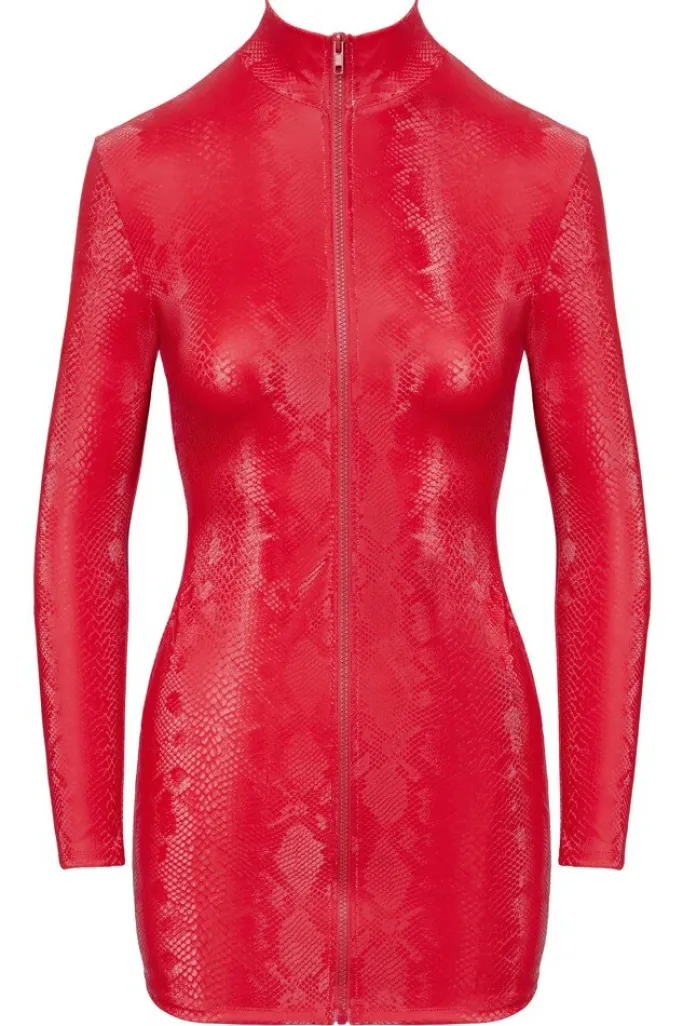 Cottelli Collection Cottelli Party Red Snakeskin Look Dress