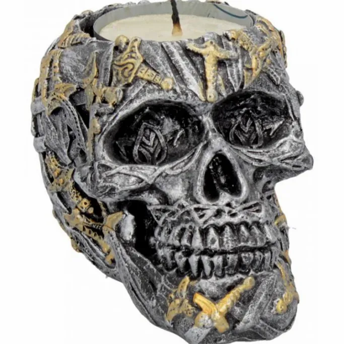 Nemesis Now Cranial Blade Skull Tea Light Holder 10cm