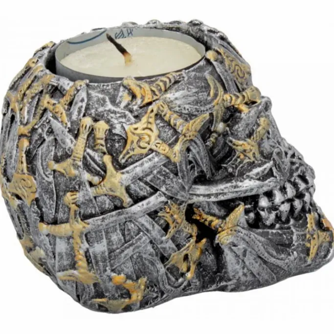 Nemesis Now Cranial Blade Skull Tea Light Holder 10cm