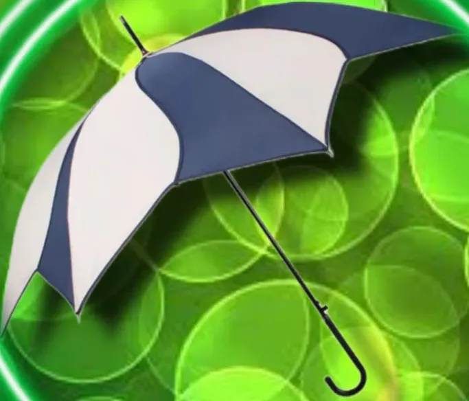 Soake Cream and Navy Swirl Walking Stick Umbrella