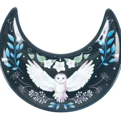 Something Different Crescent Moon Owl Trinket Dish
