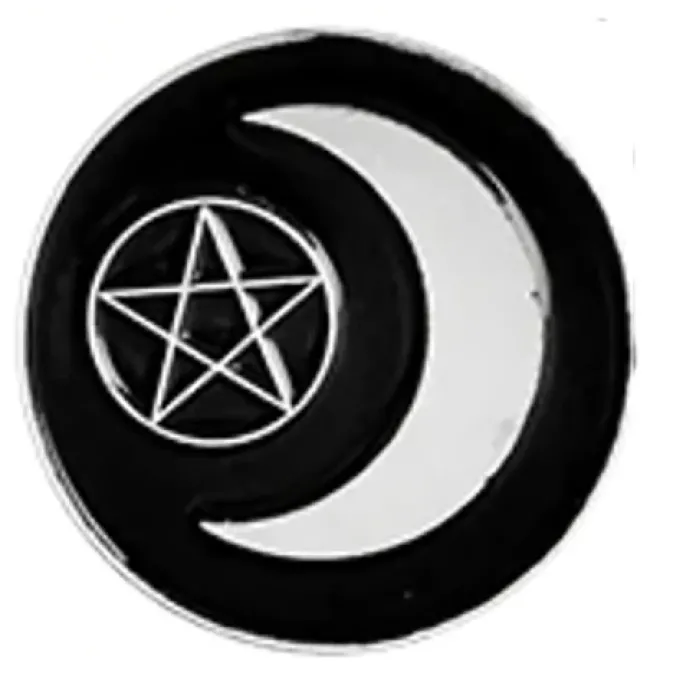 Gothic Pins Crescent Moon Pentagram Gothic Pin