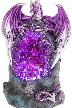 JD Gifts Crystal Cave LED Dragon Purple Small