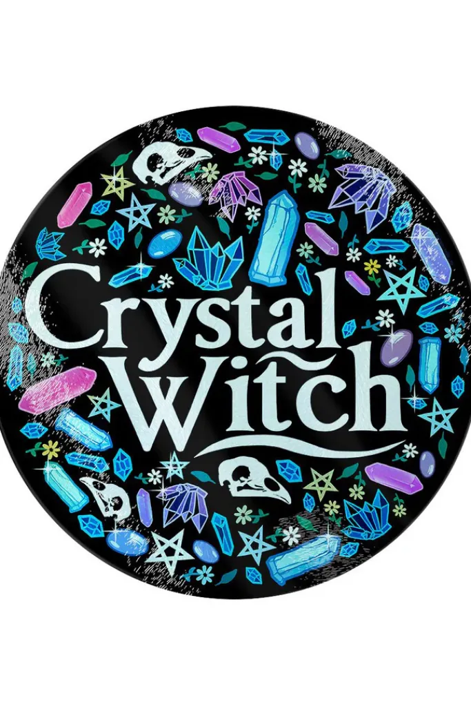 Grind Crystal Witch Glass Chopping Board