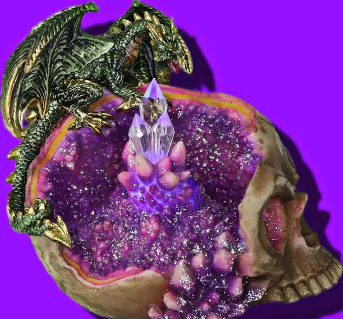 Nemesis Now Crystalline Cranium Dragon Skull