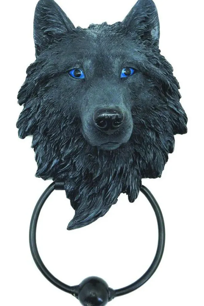 Nemesis Now Dark Guardian Wolf Door Knocker