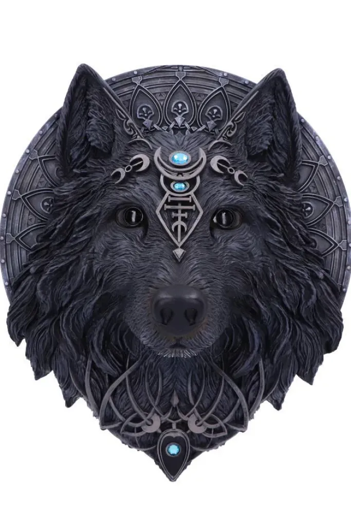 Nemesis Now Dark Wolf Moon Plaque