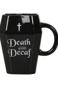 Something Different Death Before Decaf Coffin Mug