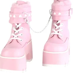 DemoniaCult ASHES 57 Pink Boots