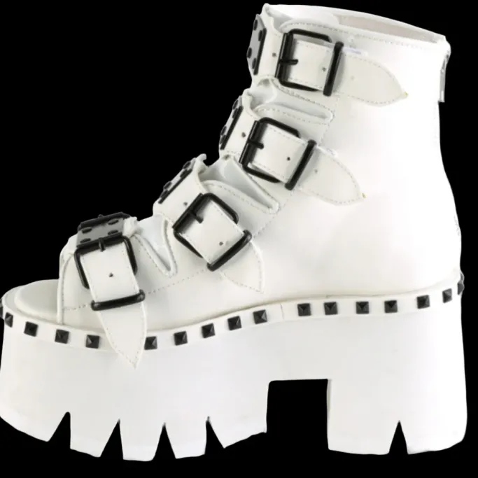 DemoniaCult ASHES 70 White Boots