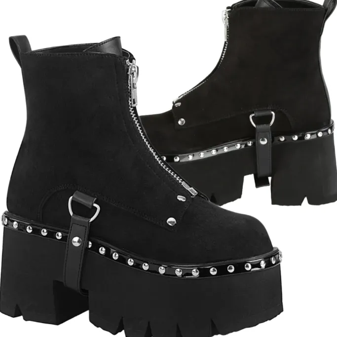 DemoniaCult ASHES-100 Boots Suede