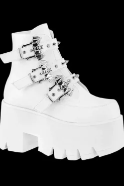DemoniaCult ASHES-55 Boots White