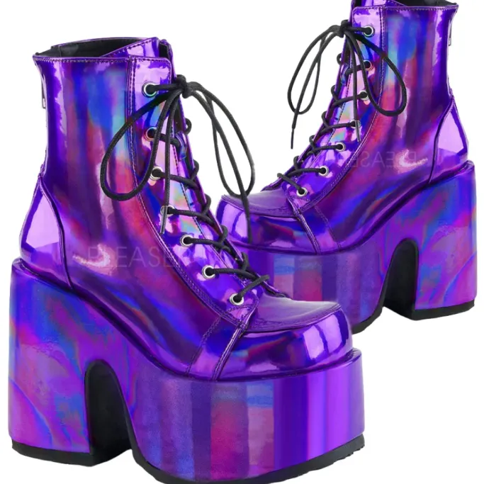 DemoniaCult CAMEL 203 Boots Purple