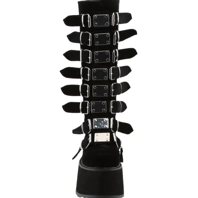 DemoniaCult DAMNED 318 Boots Velvet