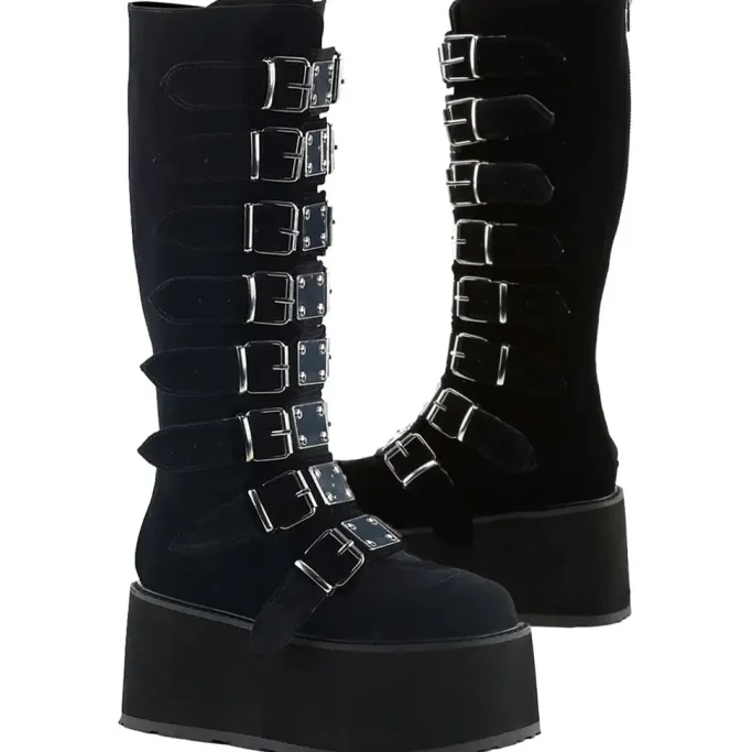 DemoniaCult DAMNED 318 Boots Velvet