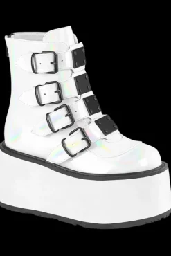 DemoniaCult DAMNED 105 Boots White