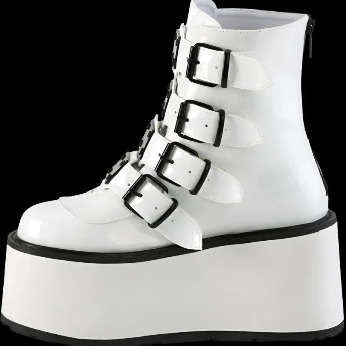 DemoniaCult DAMNED 105 Boots White