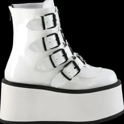 DemoniaCult DAMNED 105 Boots White