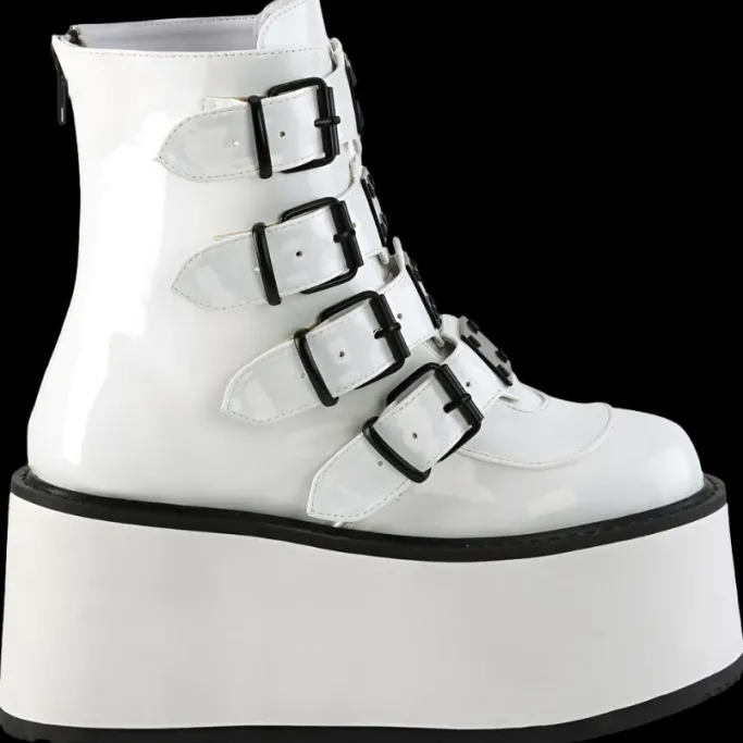 DemoniaCult DAMNED 105 Boots White