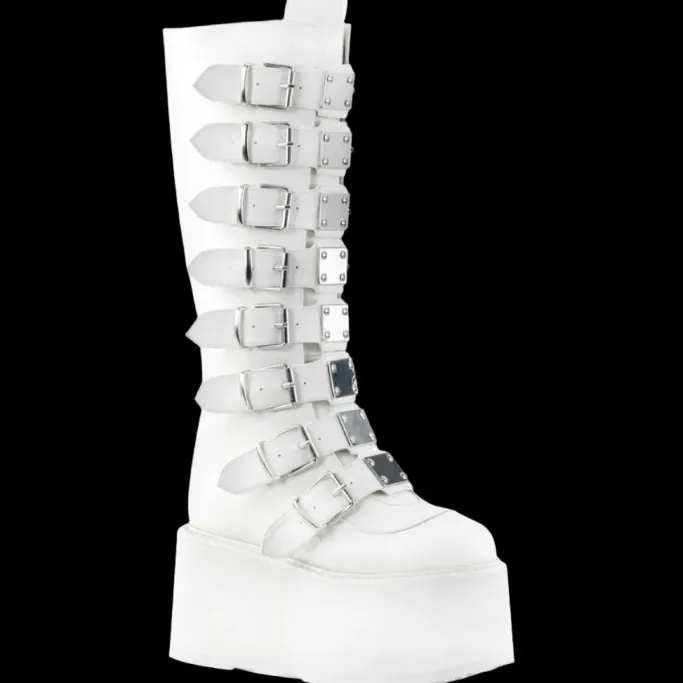 DemoniaCult DAMNED-318 Boots White