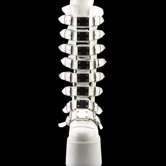 DemoniaCult DAMNED-318 Boots White