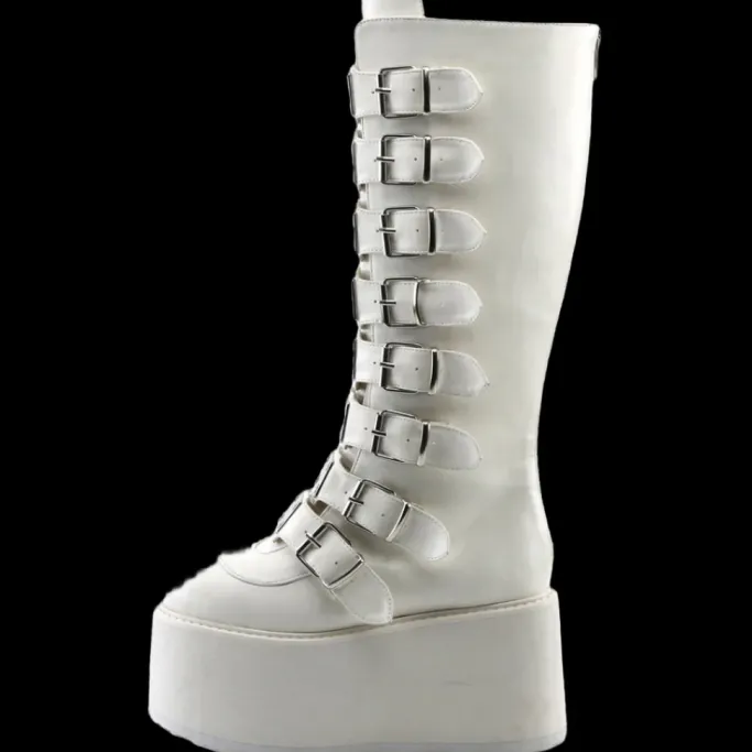 DemoniaCult DAMNED-318 Boots White