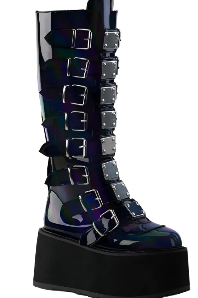 DemoniaCult DAMNED-318 Boots Hologram