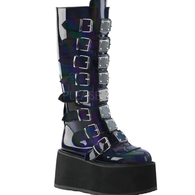 DemoniaCult DAMNED-318 Boots Hologram