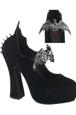 DemoniaCult DEMON 18 Velvet Shoes UK5, UK6, UK7,