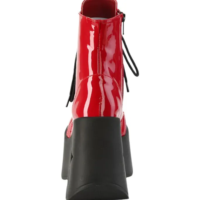 DemoniaCult Dynamite 106 Red Patent Boots