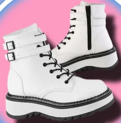 DemoniaCult LILITH 152 Boots White
