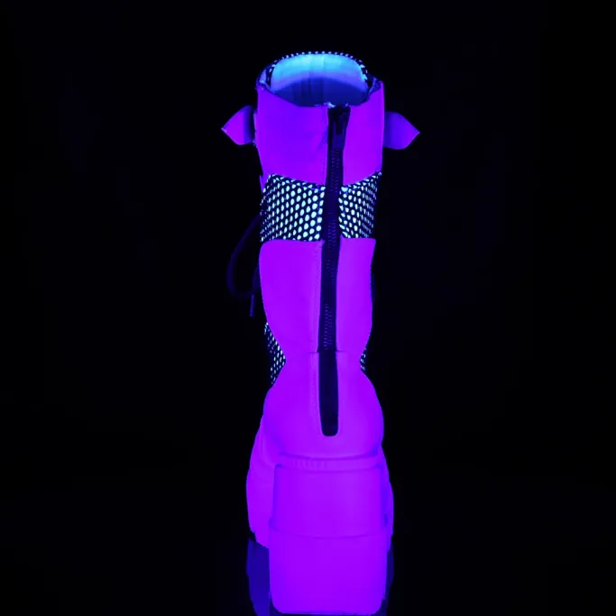 DemoniaCult Shaker 70 Boots White UK6, UK8,