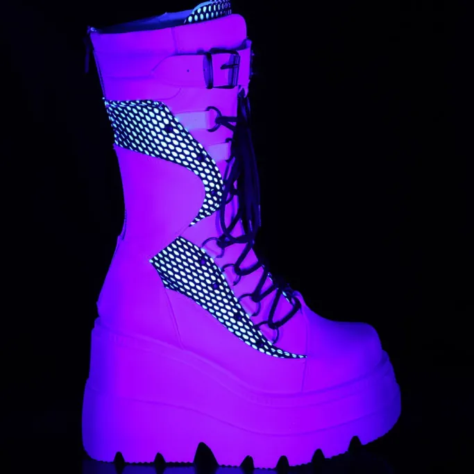 DemoniaCult Shaker 70 Boots White UK6, UK8,