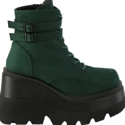 DemoniaCult Shaker 52 Emerald Suede Boots
