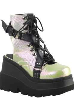 DemoniaCult SHAKER-56 Boots Green Black
