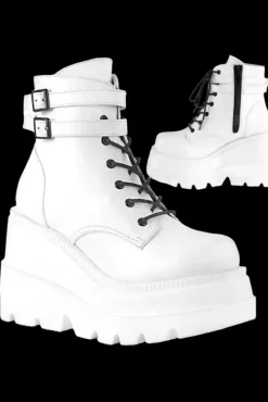 DemoniaCult SHAKER-52 Boots White