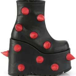 DemoniaCult SLAY 77 Black Red Boots