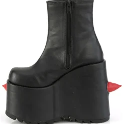 DemoniaCult SLAY 77 Black Red Boots