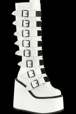 DemoniaCult SWING 815 White Boots